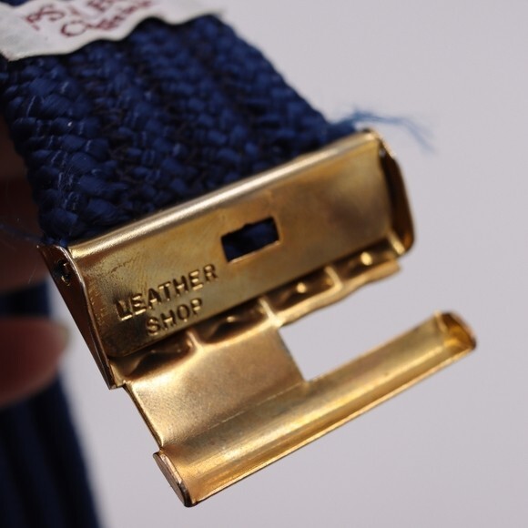 Jos a Bank Vintage Cord Belt Gold Bow and Clasp - Picture 7 of 9